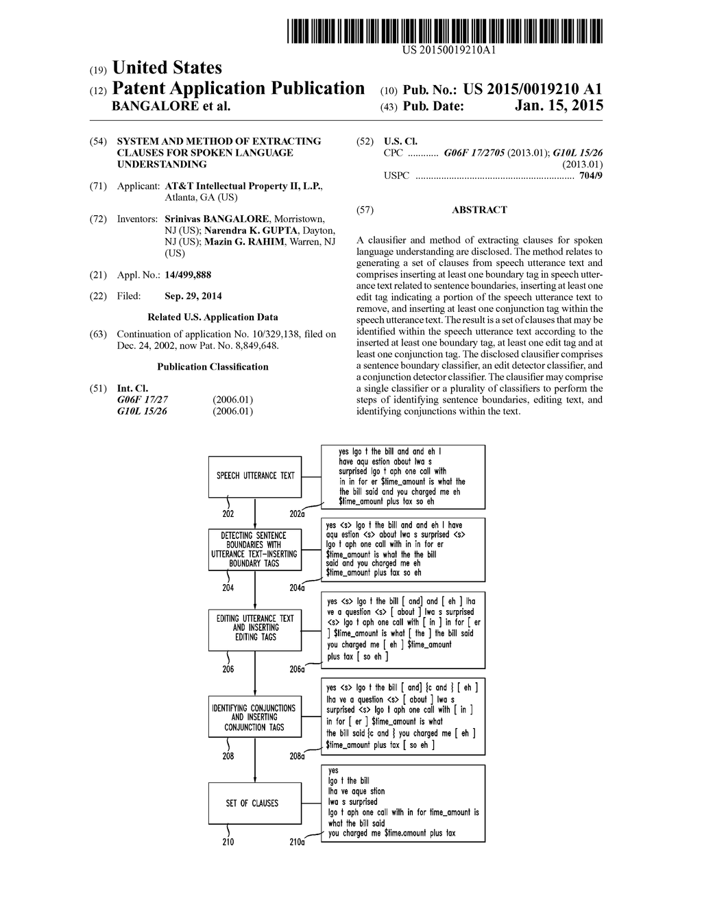 SYSTEM AND METHOD OF EXTRACTING CLAUSES FOR SPOKEN LANGUAGE UNDERSTANDING - diagram, schematic, and image 01