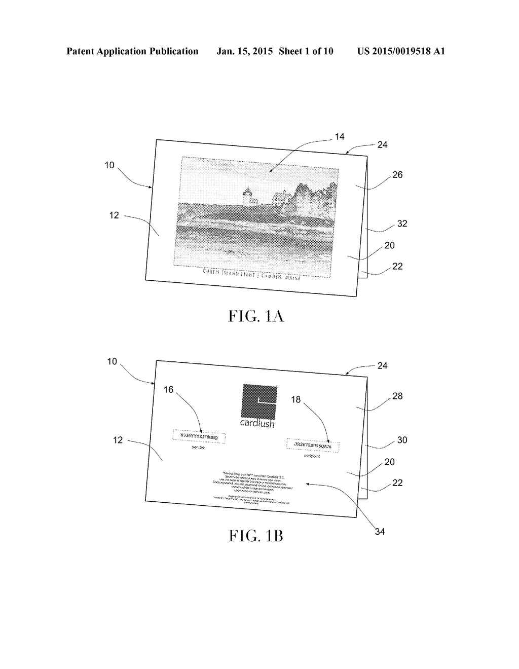 Greeting Card with Identifier for Accessing Electronic Version of Image     Depicted on Card, System and Method - diagram, schematic, and image 02