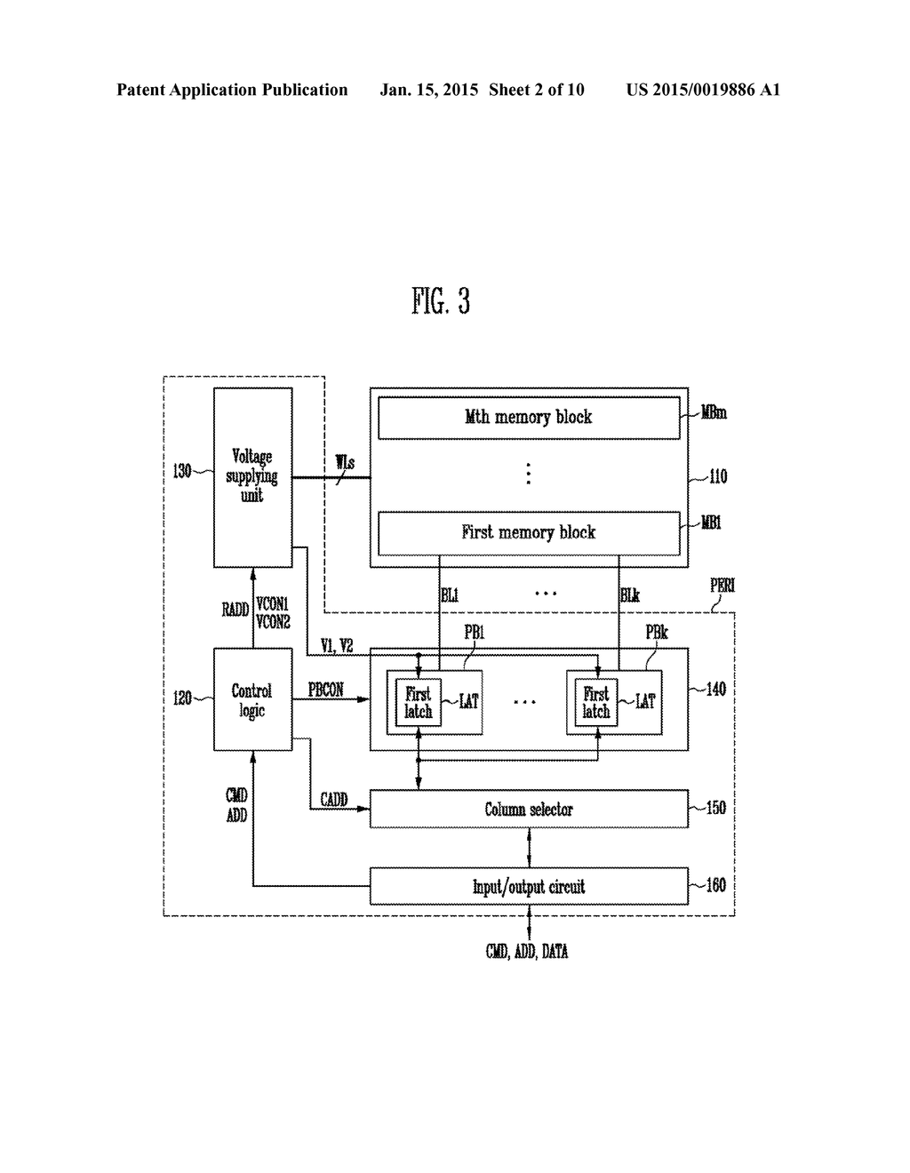 INTEGRATED CIRCUIT, SEMICONDUCTOR MEMORY DEVICE, AND OPERATING METHOD     THEREOF - diagram, schematic, and image 03