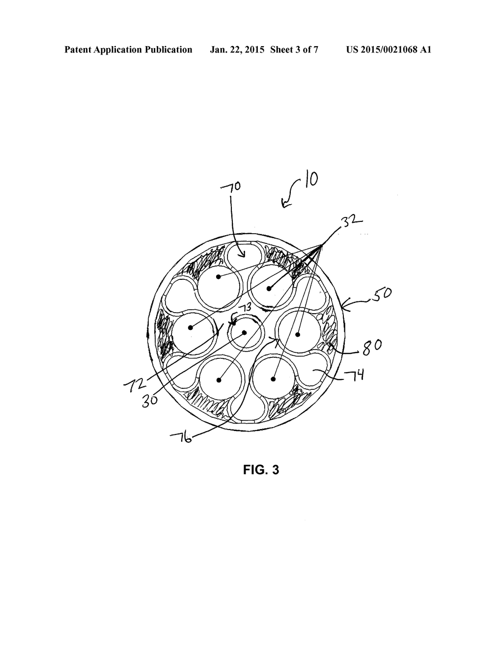 Multi-Conductor Cables With Spacers For Conductors - diagram, schematic, and image 04