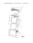 Container, In Particular A Wide-Mouthed Jar, For Containing A Liquid Or     Pasty Material And Combined With A System For Collecting And Dispensing     Without Taking In Air diagram and image