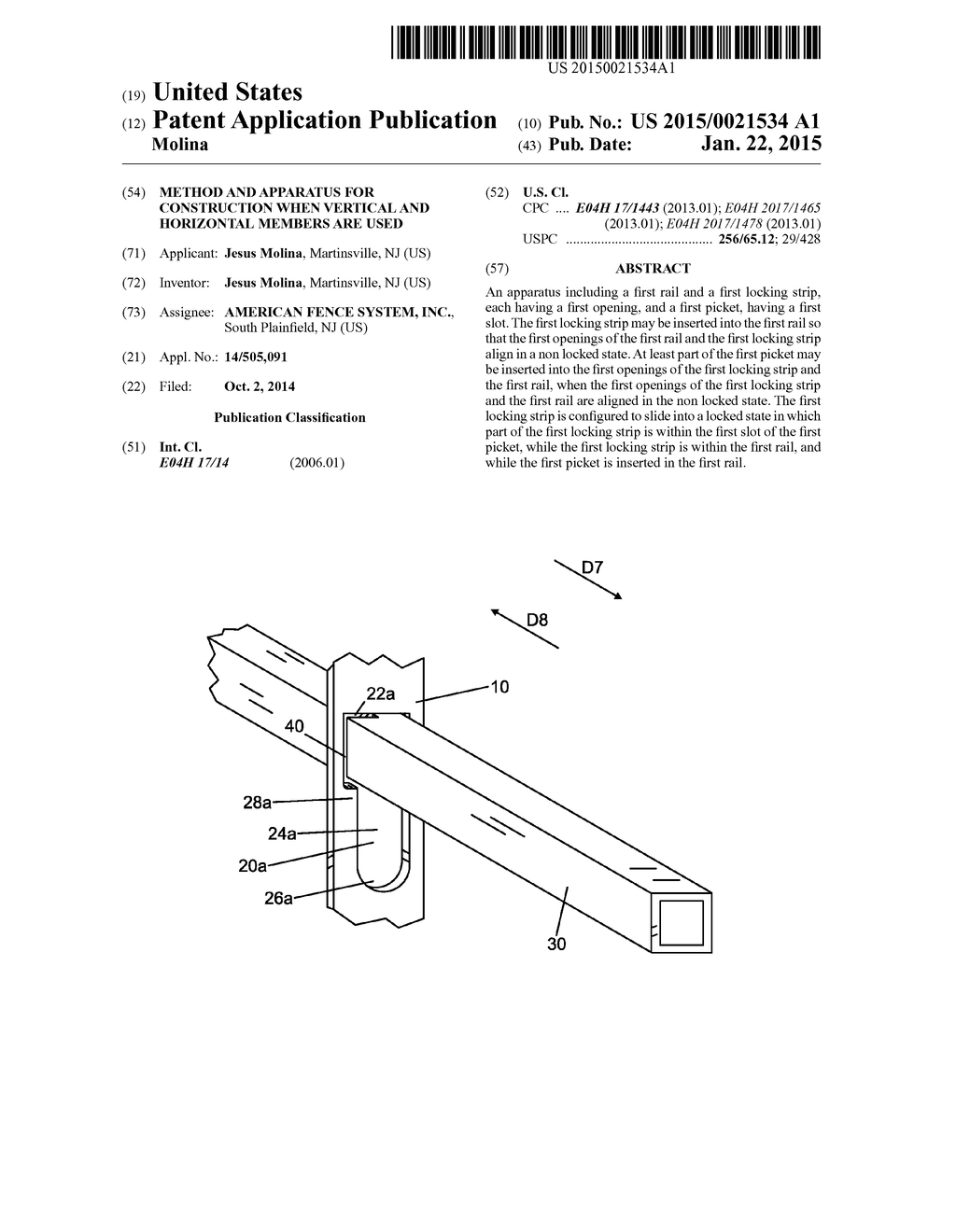 METHOD AND APPARATUS FOR CONSTRUCTION WHEN VERTICAL AND HORIZONTAL MEMBERS     ARE USED - diagram, schematic, and image 01