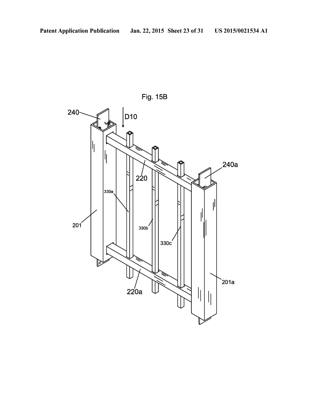 METHOD AND APPARATUS FOR CONSTRUCTION WHEN VERTICAL AND HORIZONTAL MEMBERS     ARE USED - diagram, schematic, and image 24