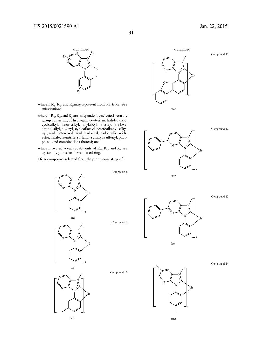 ORGANIC ELECTROLUMINESCENT MATERIALS AND DEVICES - diagram, schematic, and image 95