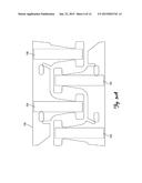 RETAINING WALL CONTAINING WALL BLOCKS WITH WEIGHT BEARING PADS diagram and image