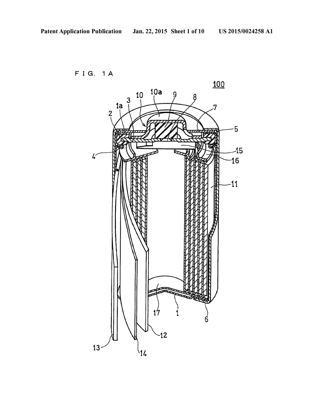 CYLINDRICAL ALKALINE STORAGE BATTERY - diagram, schematic, and image 02