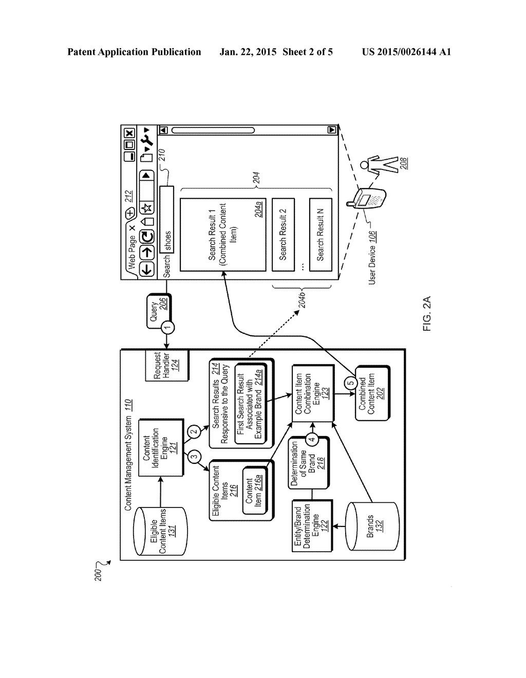 COMBINING CONTENT WITH A SEARCH RESULT - diagram, schematic, and image 03