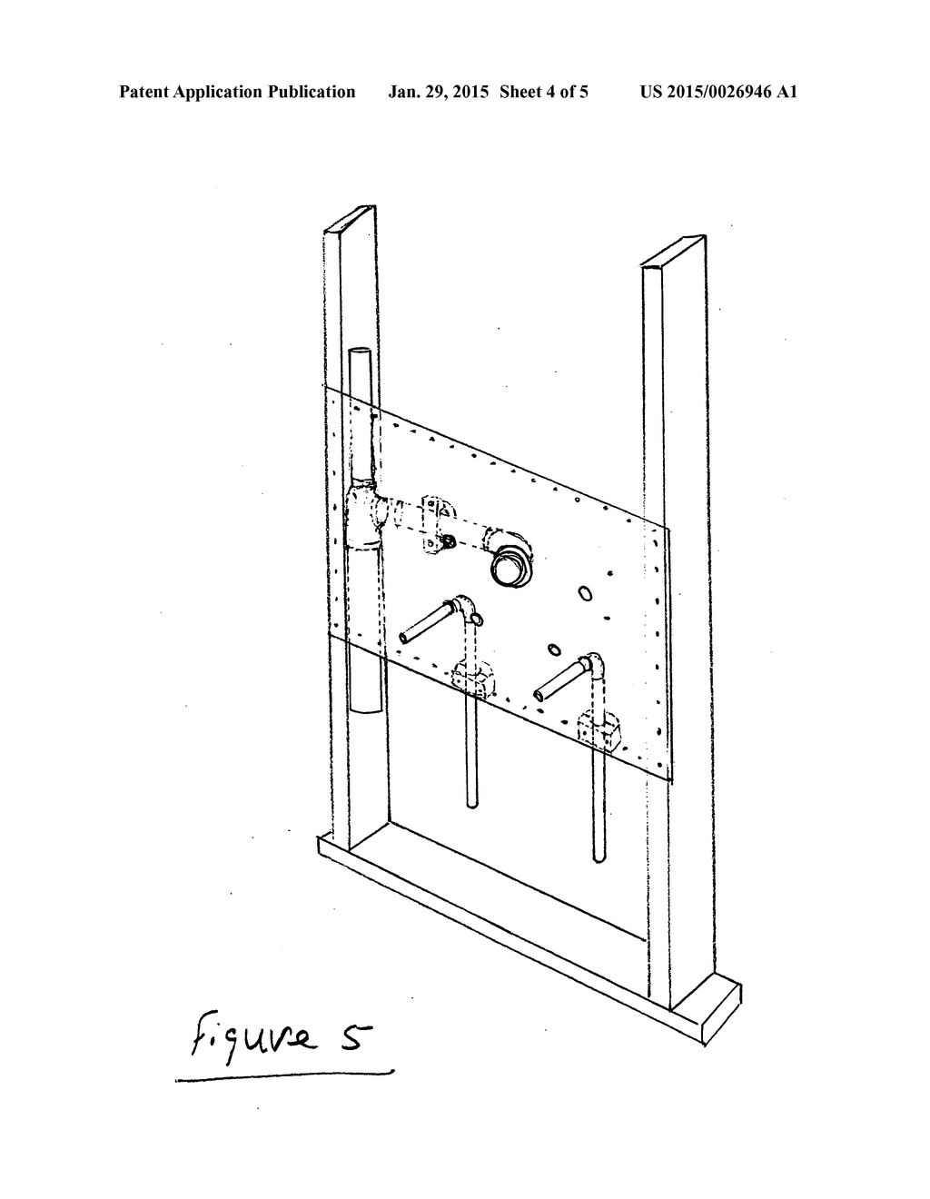 Modular Plumbing Panel and Method of Installation - diagram, schematic, and image 05