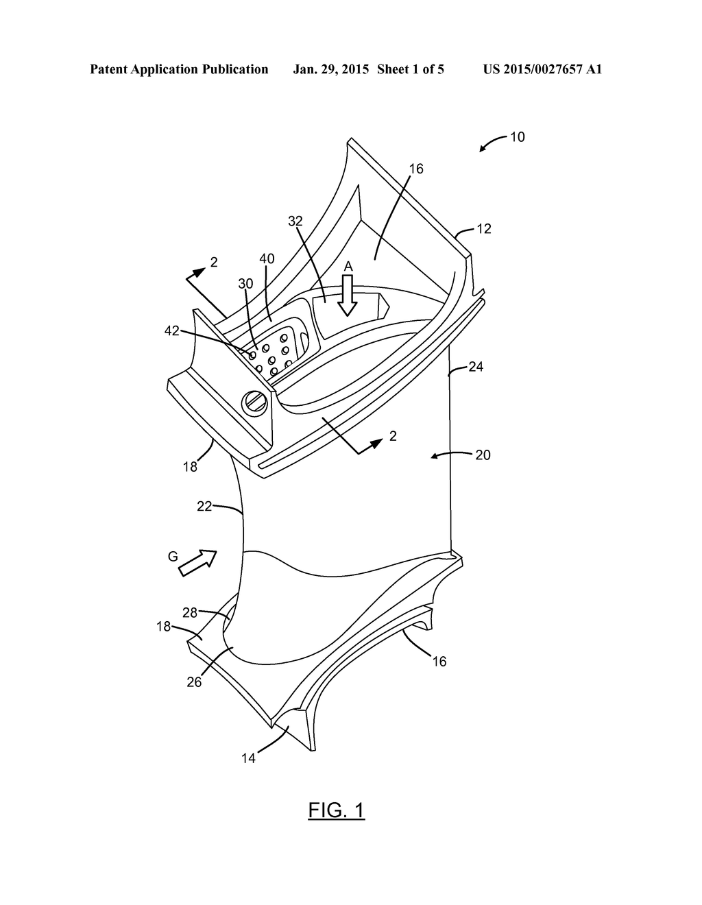 METHOD AND CASTING CORE FOR FORMING A LANDING FOR WELDING A BAFFLE     INSERTED IN AN AIRFOIL - diagram, schematic, and image 02