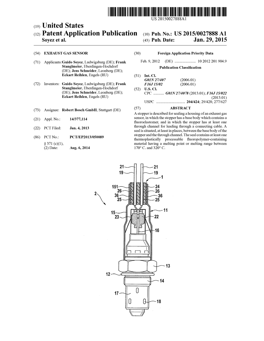 EXHAUST GAS SENSOR - diagram, schematic, and image 01