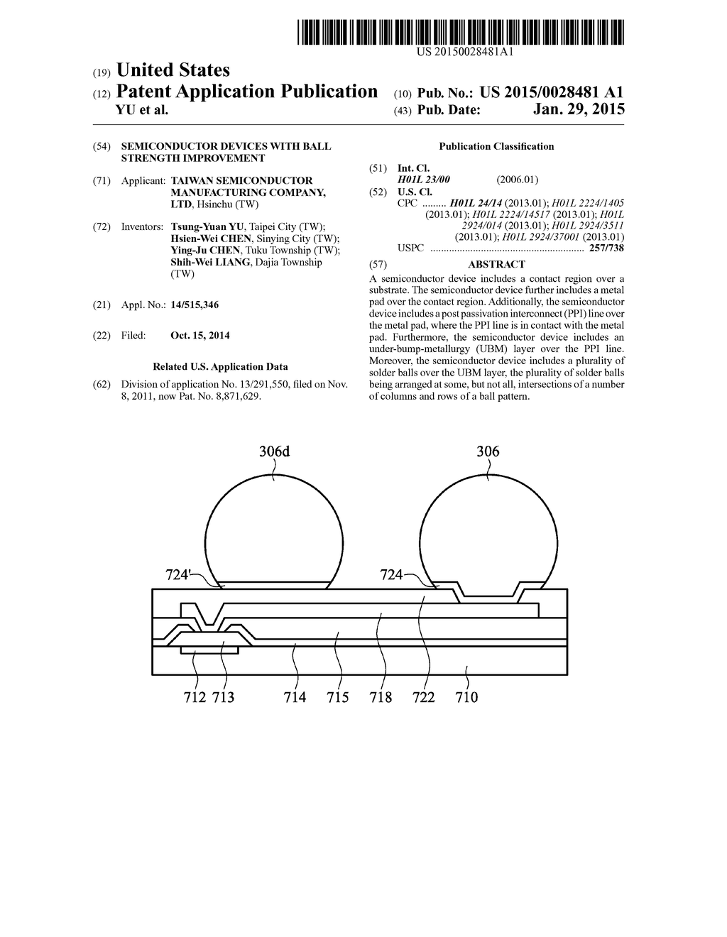 SEMICONDUCTOR DEVICES WITH BALL STRENGTH IMPROVEMENT - diagram, schematic, and image 01