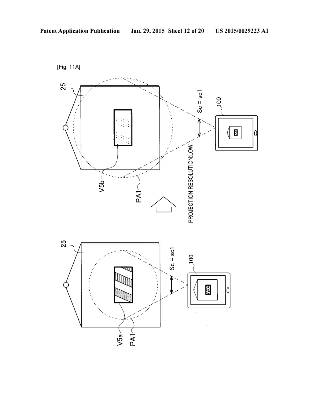 IMAGE PROCESSING APPARATUS, PROJECTION CONTROL METHOD, AND PROGRAM - diagram, schematic, and image 13