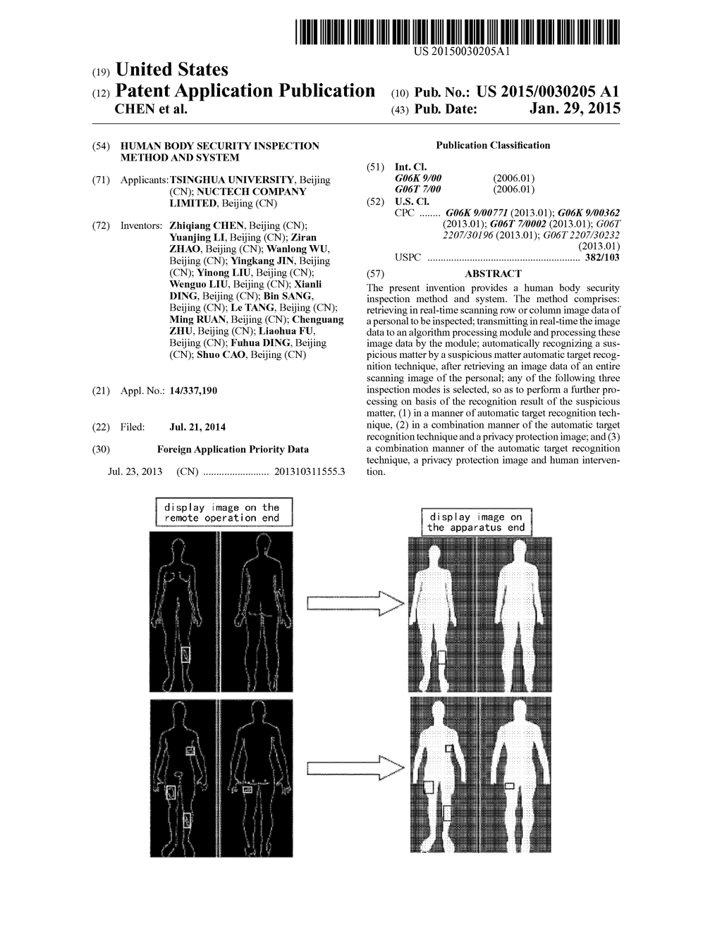 HUMAN BODY SECURITY INSPECTION METHOD AND SYSTEM - diagram, schematic, and image 01