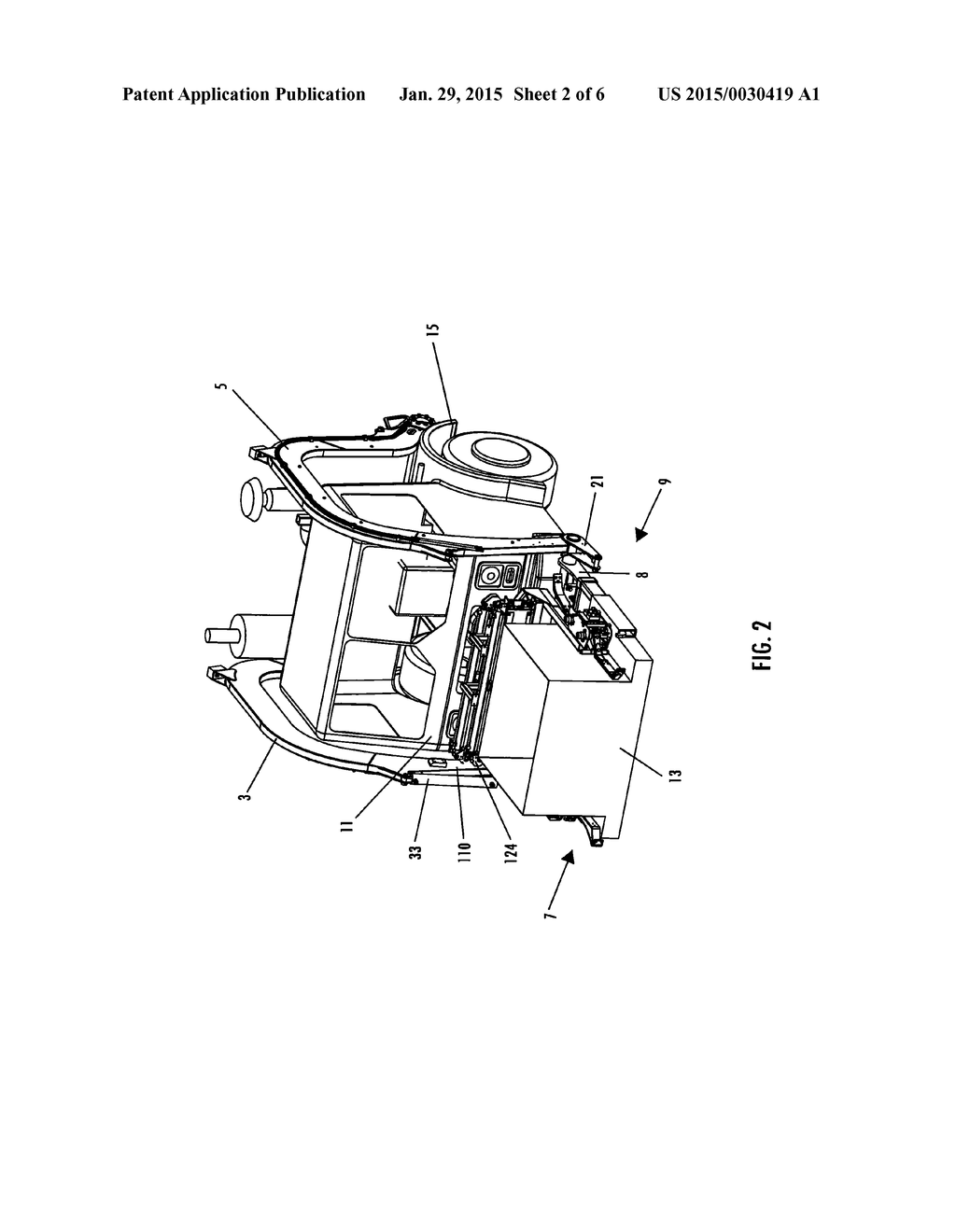 AUTOMATED LOAD ARM MECHANISM FOR FRONT FORKS OF REFUSE COLLECTION TRUCK - diagram, schematic, and image 03