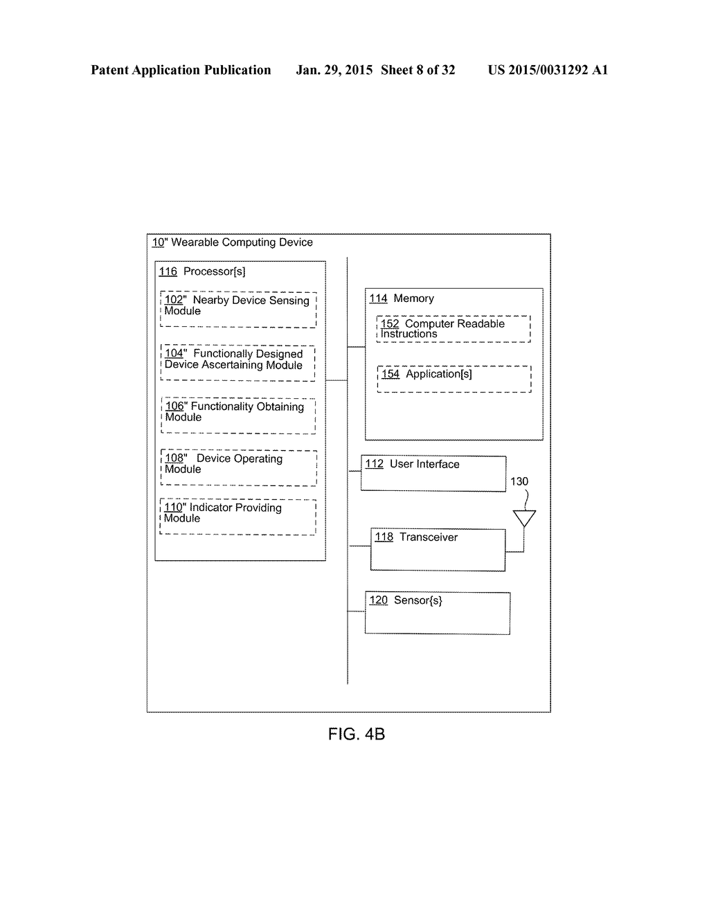 SYSTEMS AND METHODS FOR PROVIDING ONE OR MORE FUNCTIONALITIES TO A     WEARABLE COMPUTING DEVICE - diagram, schematic, and image 09