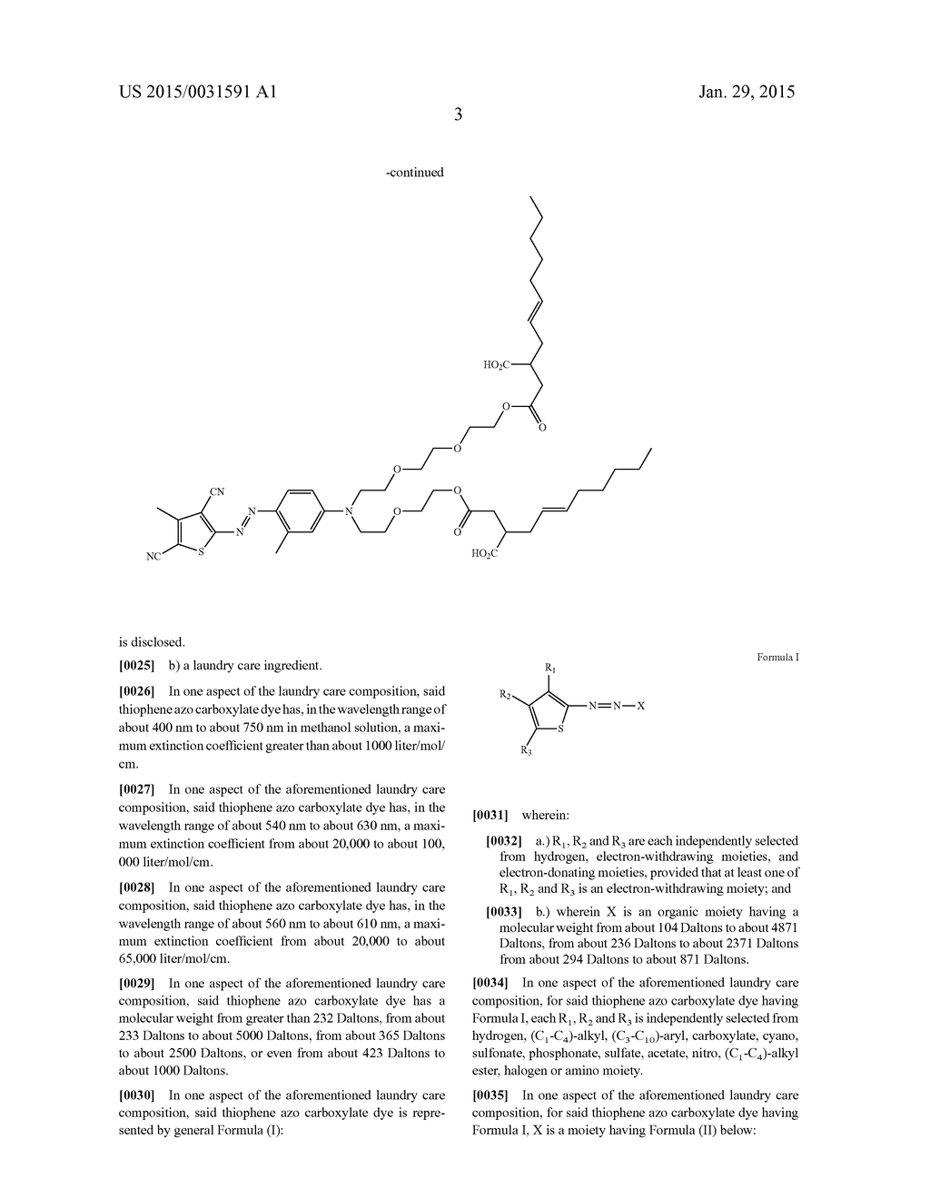 THIOPHENE AZO CARBOXYLATE DYES AND LAUNDRY CARE COMPOSITIONS CONTAINING     THE SAME - diagram, schematic, and image 04