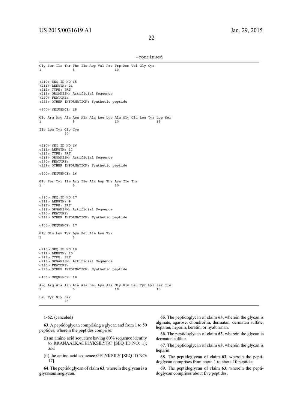 COLLAGEN-BINDING SYNTHETIC PEPTIDOGLYCANS, PREPARATION, AND METHODS OF USE - diagram, schematic, and image 78