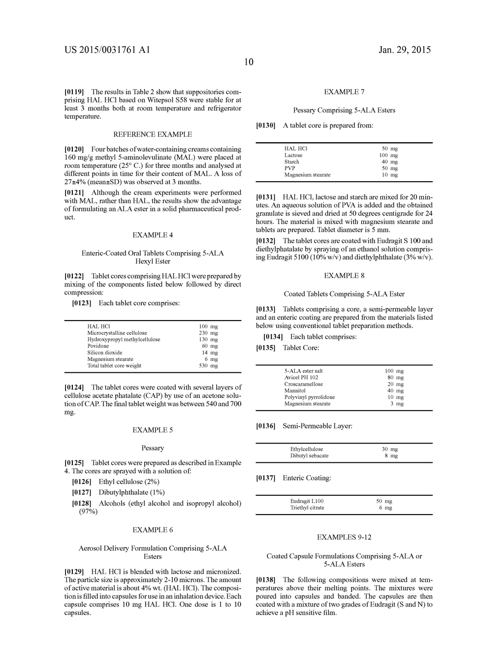 USE OF 5-AMINOLEVULINIC ACID AND DERIVATIVES IN A SOLID FORM FOR     PHOTODYNAMIC TREATMENT AND DIAGNOSIS - diagram, schematic, and image 13