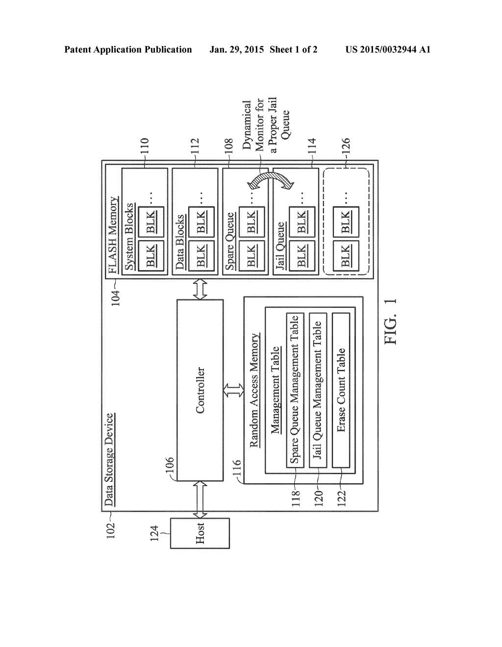 DATA STORAGE DEVICE AND FLASH MEMORY CONTROL METHOD - diagram, schematic, and image 02