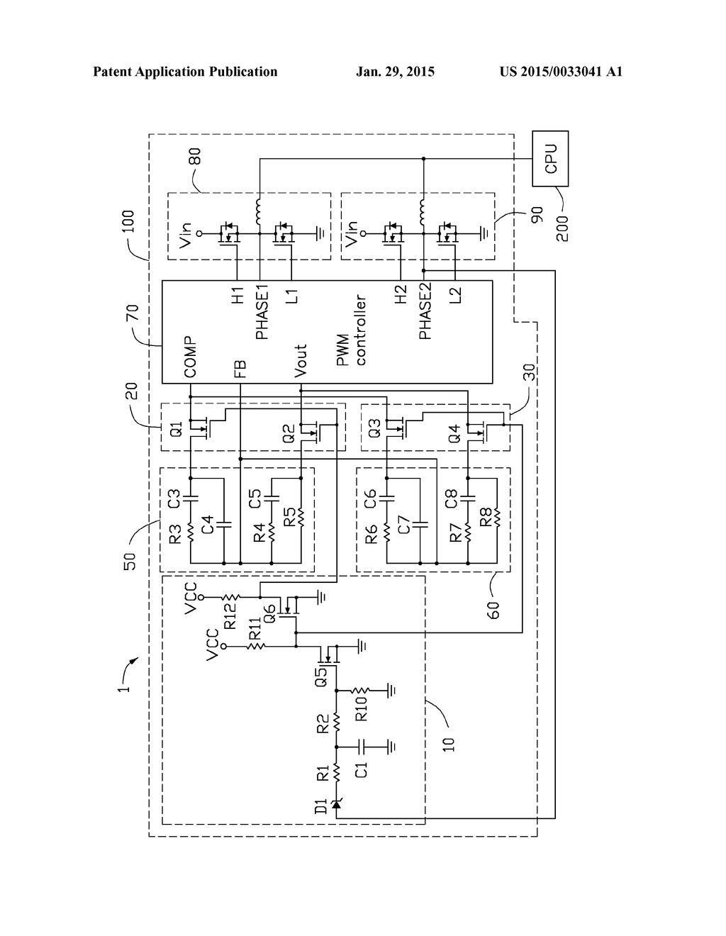 POWER SUPPLY CIRCUIT FOR CENTRAL PROCESSING UNIT - diagram, schematic, and image 02