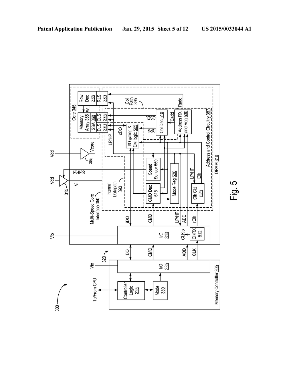 Methods and Circuits for Dynamically Scaling DRAM Power and Performance - diagram, schematic, and image 06