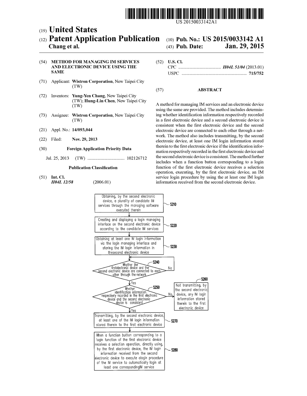 METHOD FOR MANAGING IM SERVICES AND ELECTRONIC DEVICE USING THE SAME - diagram, schematic, and image 01