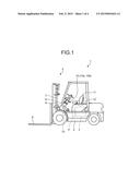 ENGINE-POWERED FORKLIFT TRUCK AND METHOD OF RELEASING LOAD HANDLING     INTERLOCK THEREOF diagram and image