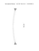 Curved shower rod assembly having flexible mounting base diagram and image