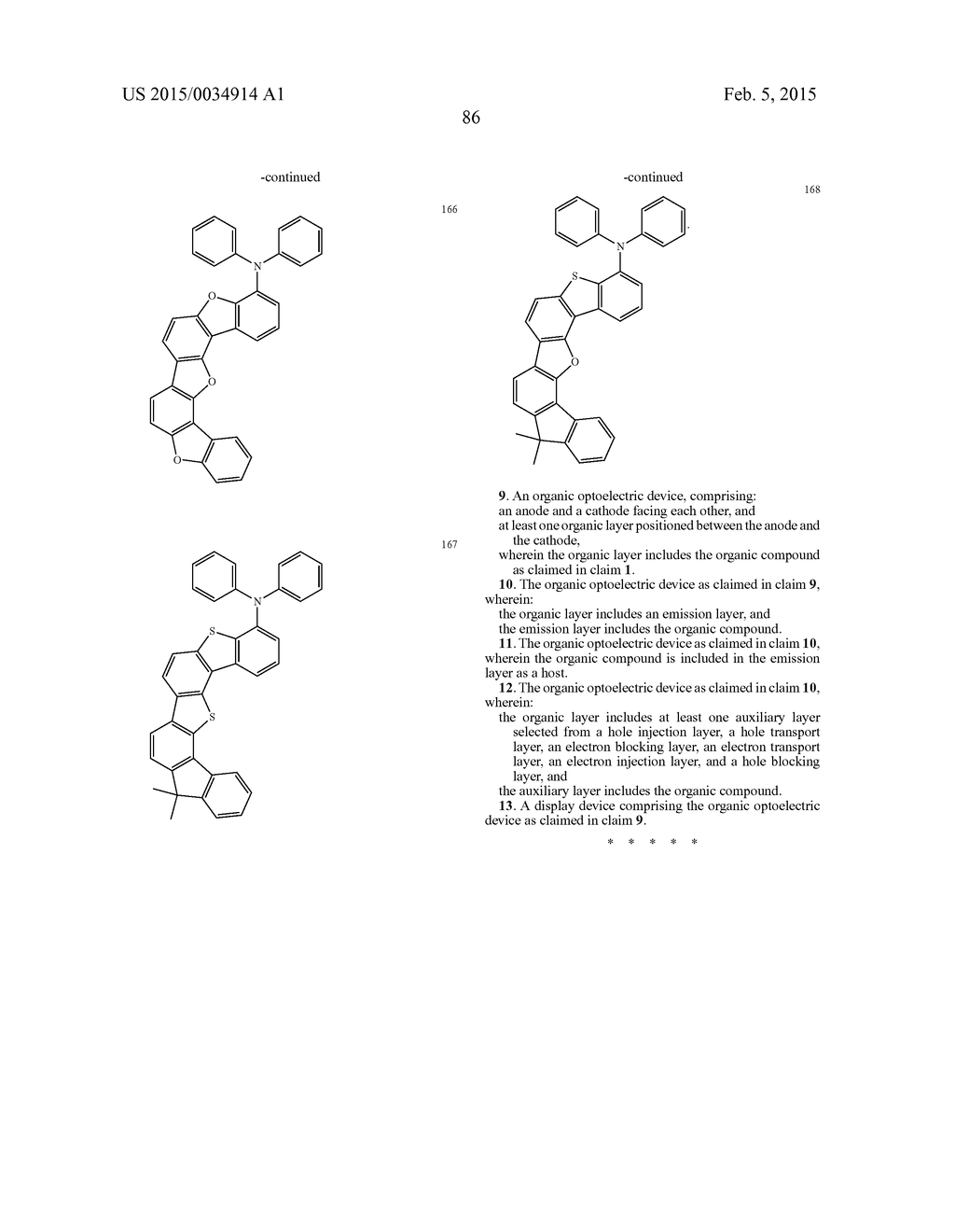 ORGANIC COMPOUND AND ORGANIC OPTOELECTRIC DEVICE AND DISPLAY DEVICE - diagram, schematic, and image 88