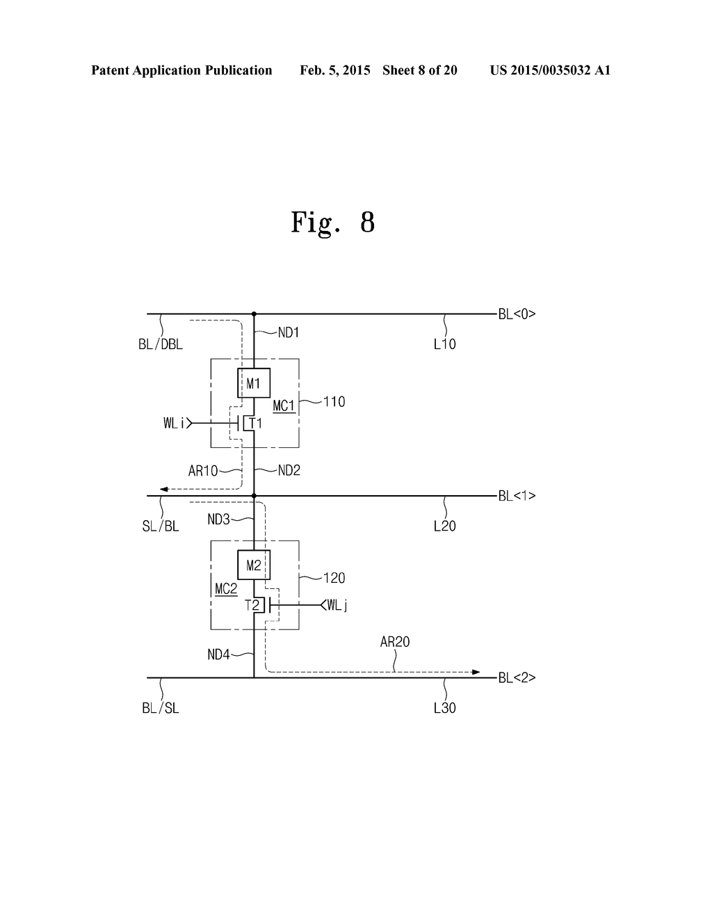 NONVOLATILE SEMICONDUCTOR MEMORY DEVICE INCLUDING MEMORY CELL ARRAY WITH     PSEUDO SEPARATE SOURCE LINE STRUCTURE - diagram, schematic, and image 09