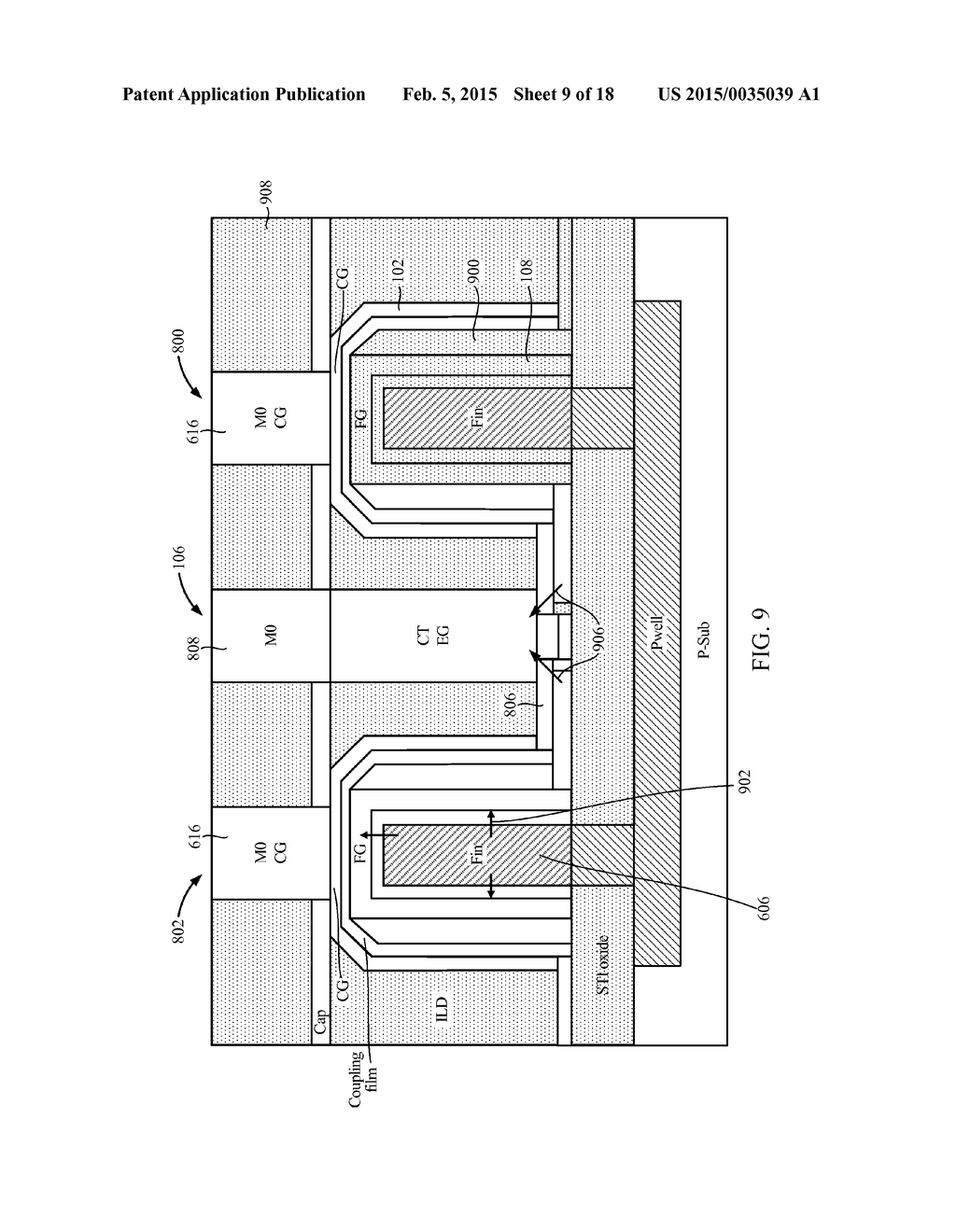 LOGIC FINFET HIGH-K/CONDUCTIVE GATE EMBEDDED MULTIPLE TIME PROGRAMMABLE     FLASH MEMORY - diagram, schematic, and image 10