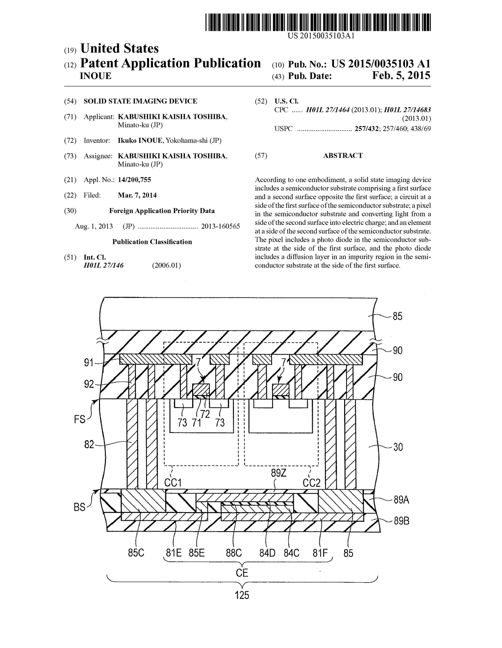 SOLID STATE IMAGING DEVICE - diagram, schematic, and image 01