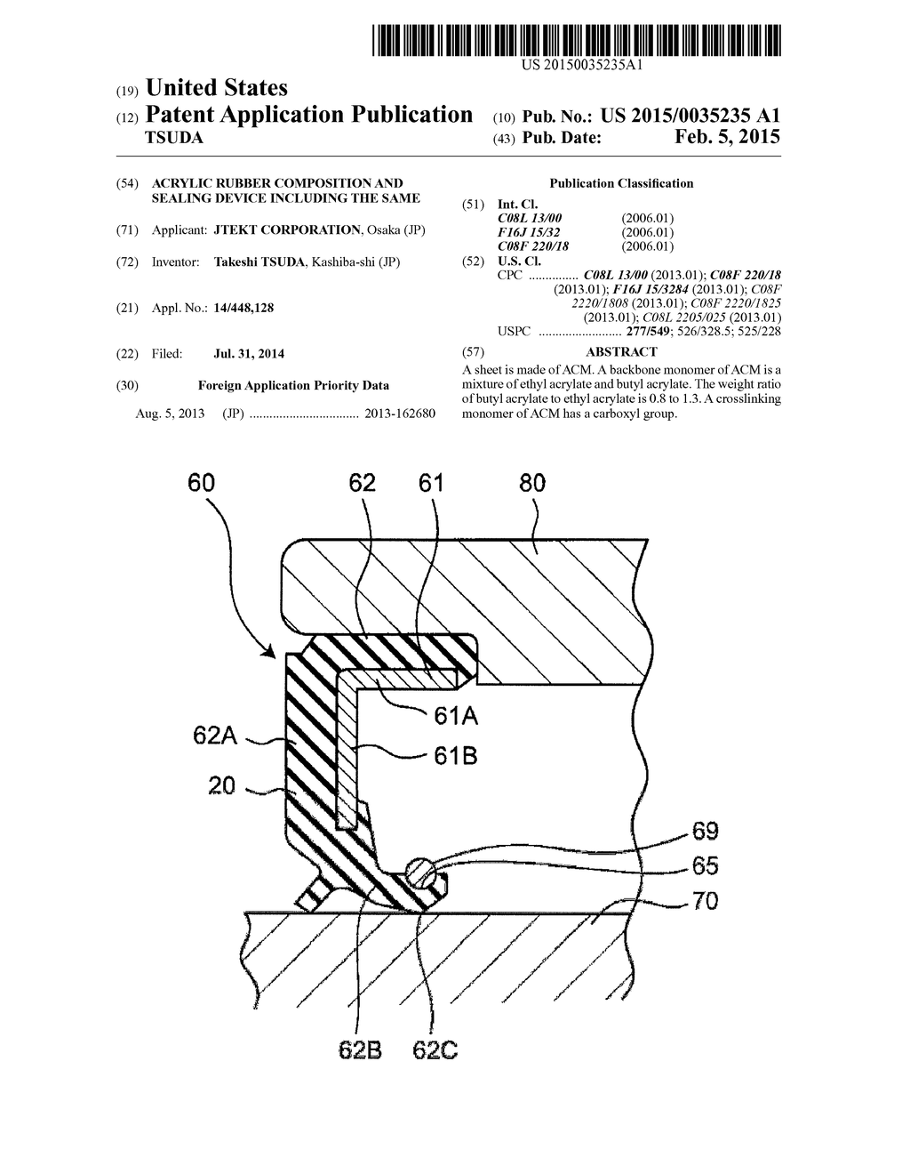 ACRYLIC RUBBER COMPOSITION AND SEALING DEVICE INCLUDING THE SAME - diagram, schematic, and image 01