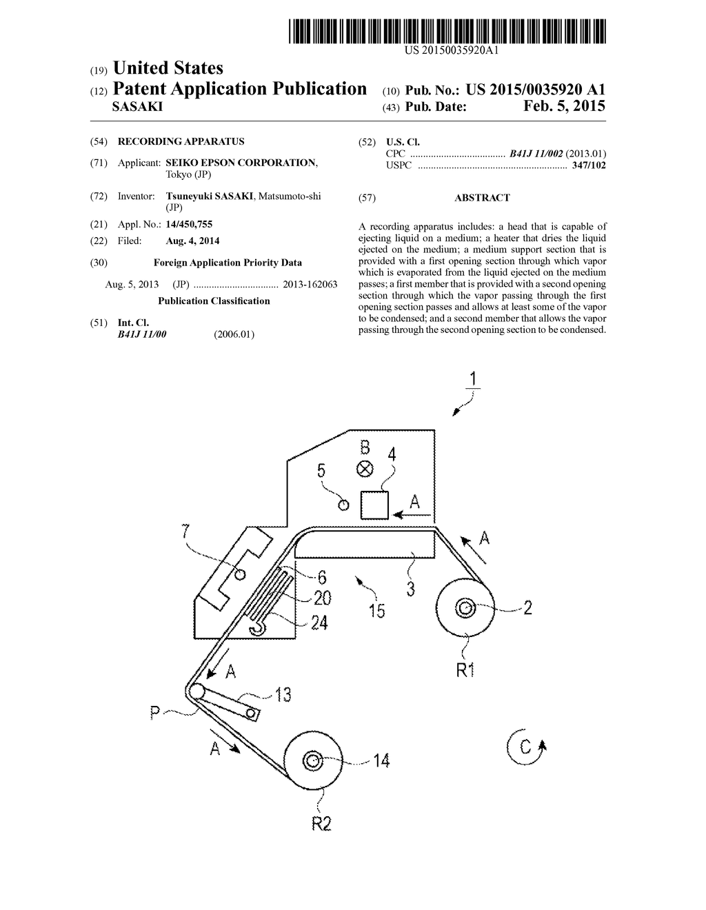 RECORDING APPARATUS - diagram, schematic, and image 01