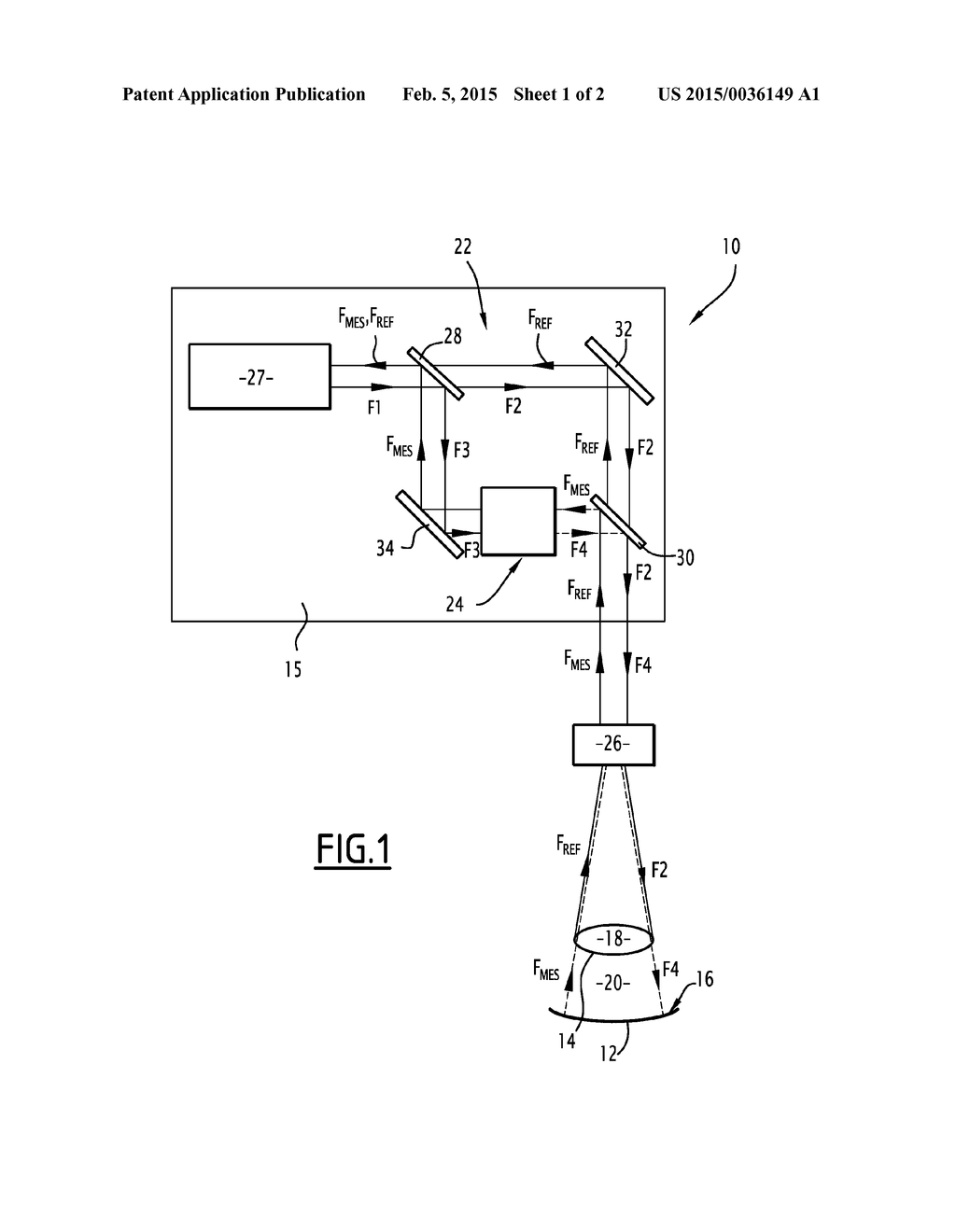 SYSTEM FOR CONTROLLING AN OPTICAL SURFACE TO BE MEASURED - diagram, schematic, and image 02