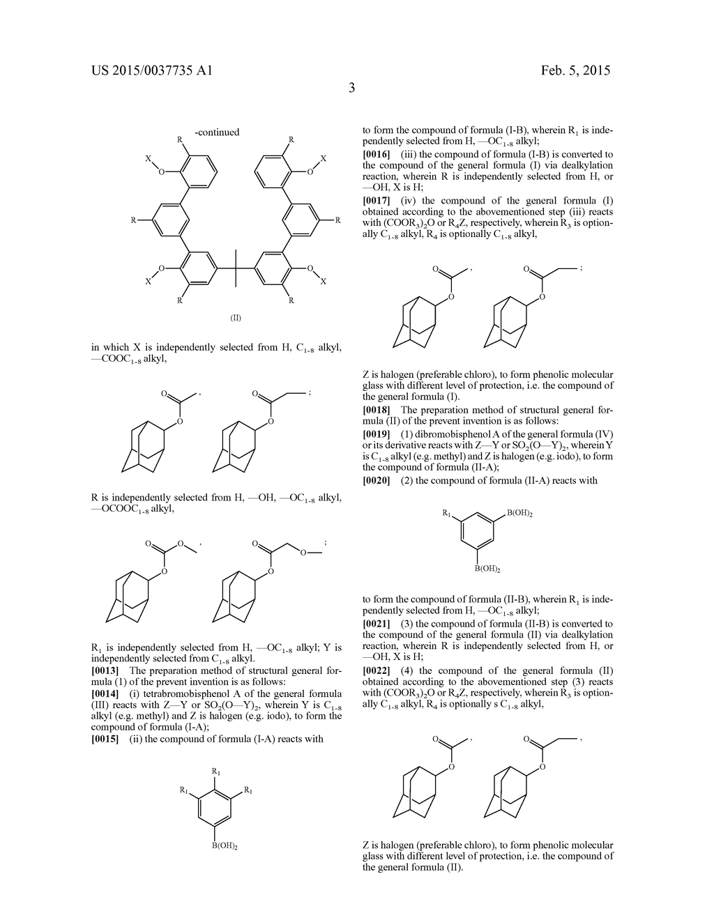 MOLECULAR GLASS PHOTORESISTS CONTAINING BISPHENOL A FRAMEWORK AND METHOD     FOR PREPARING THE SAME AND USE THEREOF - diagram, schematic, and image 07