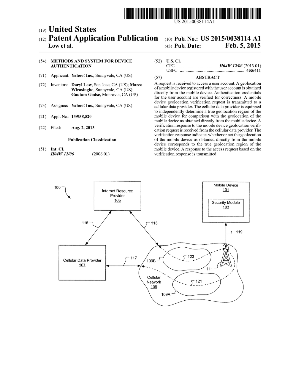 Methods and System for Device Authentication - diagram, schematic, and image 01