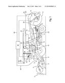 Combine harvester comprising a chopping mechanism diagram and image