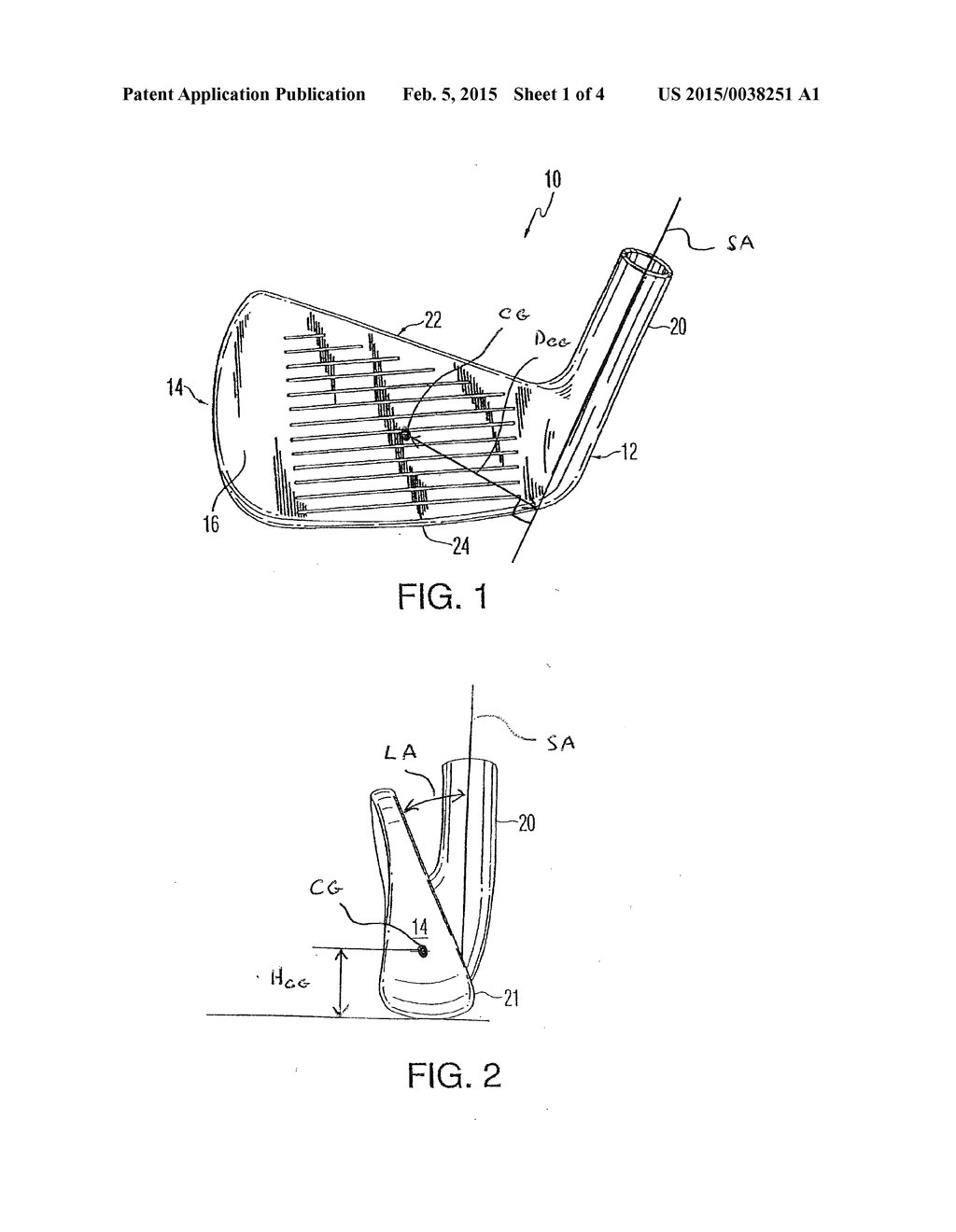 GOLF CLUB IRON SET PRODUCING FLIGHT HAVING CONSISTENT ANGLE OF DESCENT - diagram, schematic, and image 02