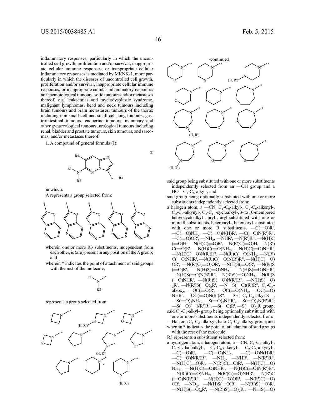 HETEROCYCLYL AMINOIMIDAZOPYRIDAZINES - diagram, schematic, and image 47