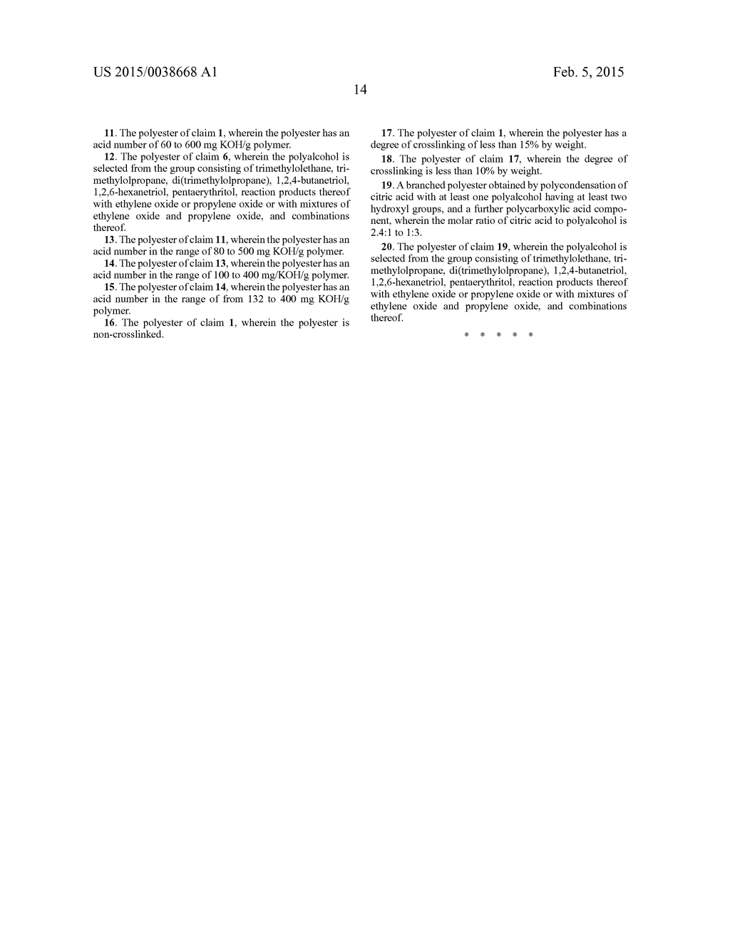 Branched Polyesters Based On Citric Acid, Their Preparation And Use - diagram, schematic, and image 15