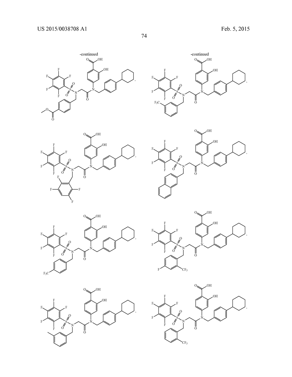 SUBSTITUTED 2-HYDROXY-4-(2-(PHENYLSULFONAMIDO)ACETAMIDO)BENZOIC ACID     ANALOGS AS INHIBITORS OF STAT PROTEIN - diagram, schematic, and image 101