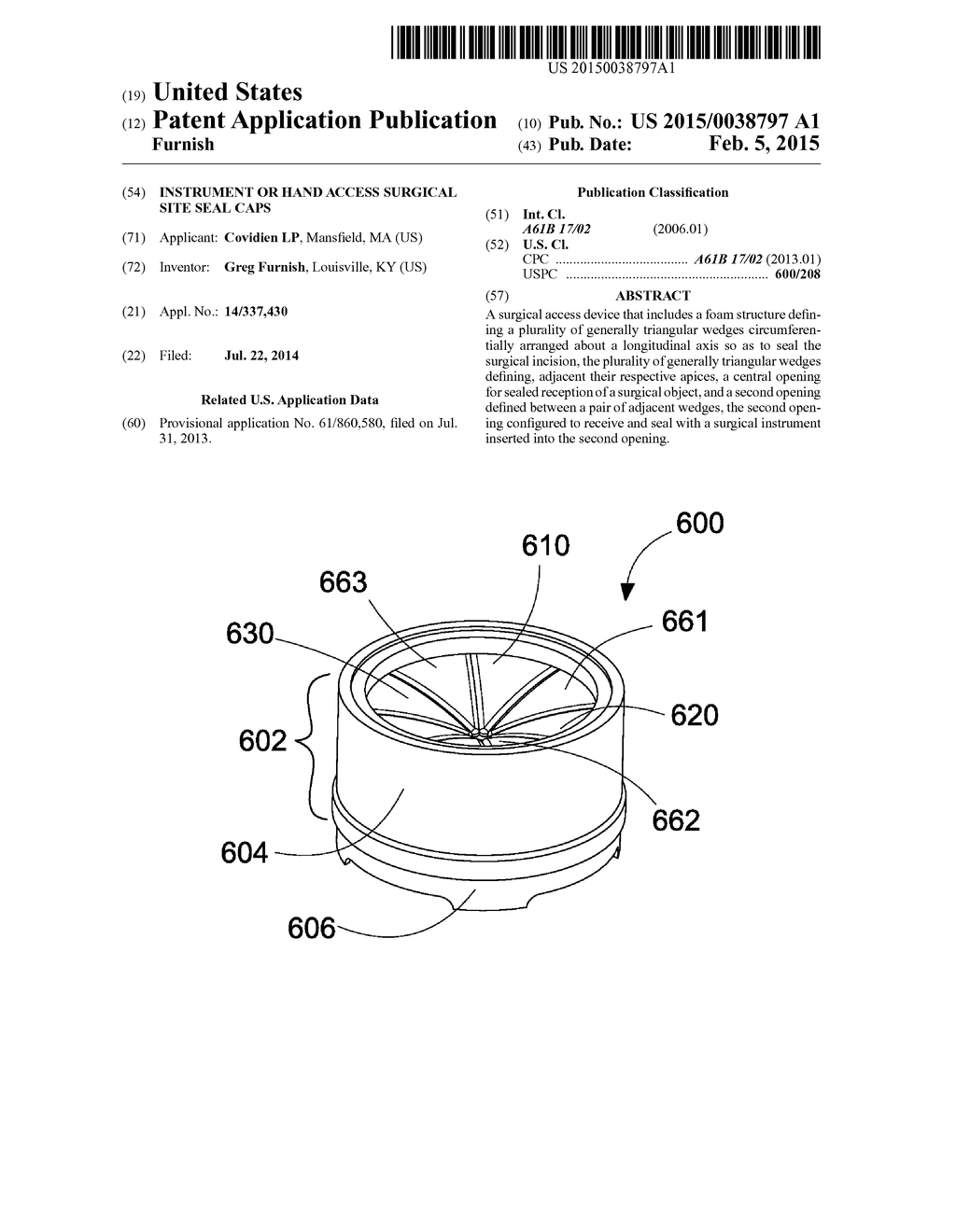 INSTRUMENT OR HAND ACCESS SURGICAL SITE SEAL CAPS - diagram, schematic, and image 01