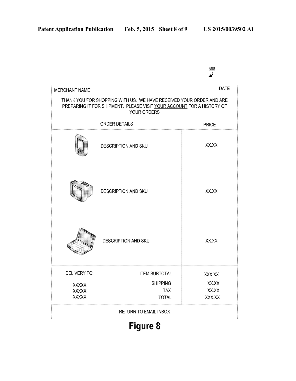 MISAPPROPRIATION PROTECTION BASED ON SHIPPING ADDRESS OR STORE INFO FROM     E-RECEIPT - diagram, schematic, and image 09