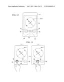 Information processing device having unlocking function diagram and image