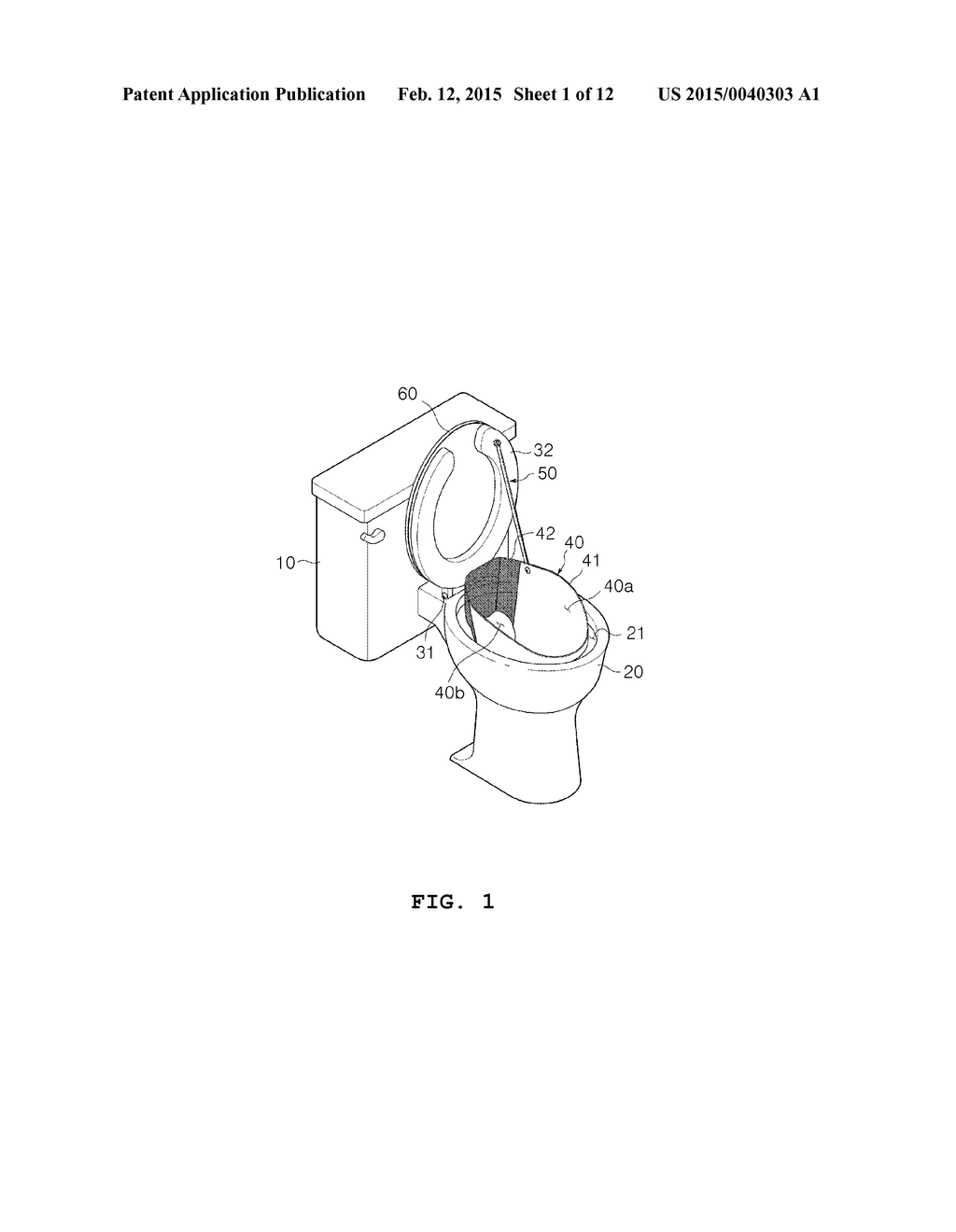 TOILET PROVIDED WITH URINE SPLASH PREVENTION APPARATUS - diagram, schematic, and image 02