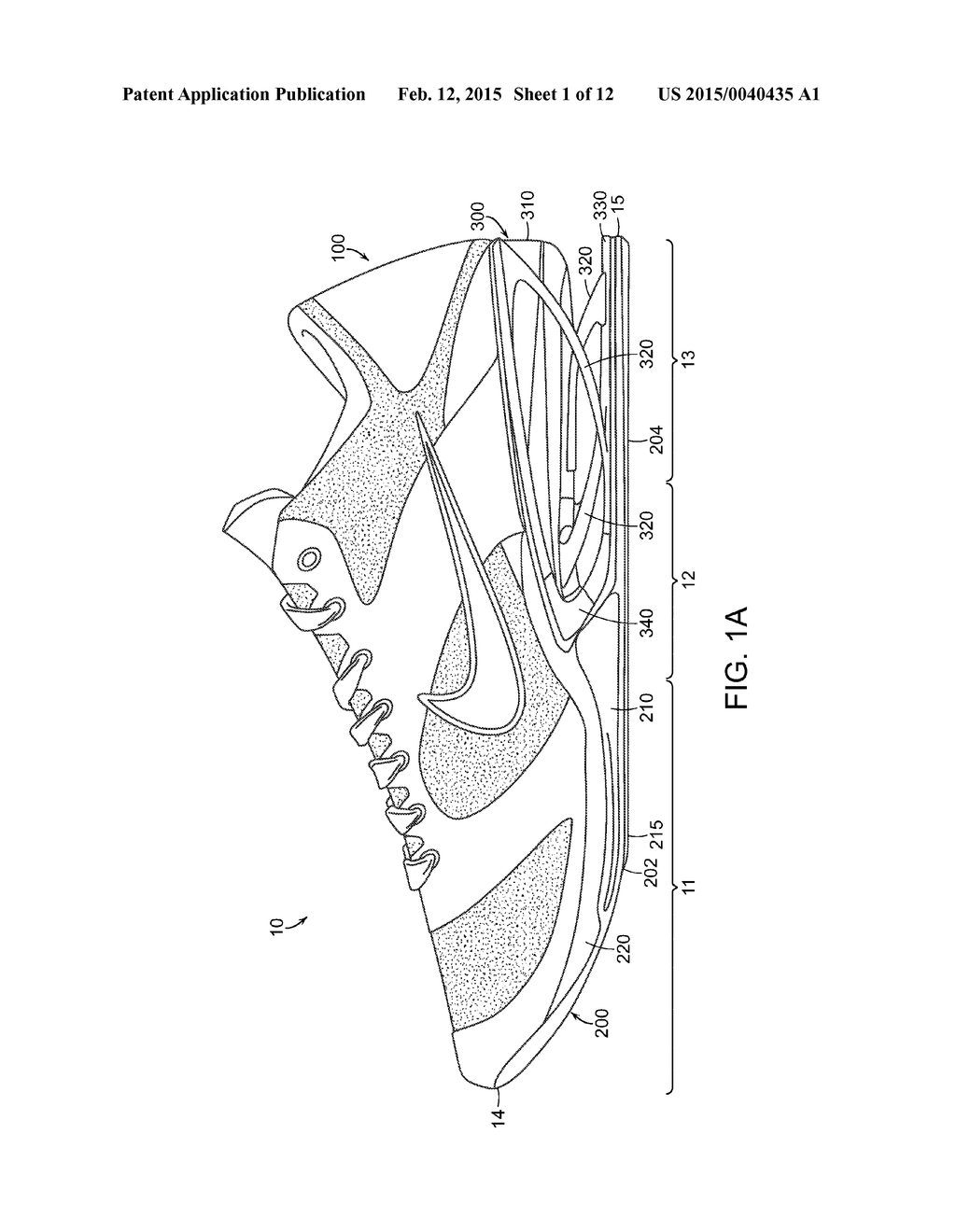 SOLE STRUCTURE FOR AN ARTICLE OF FOOTWEAR - diagram, schematic, and image 02