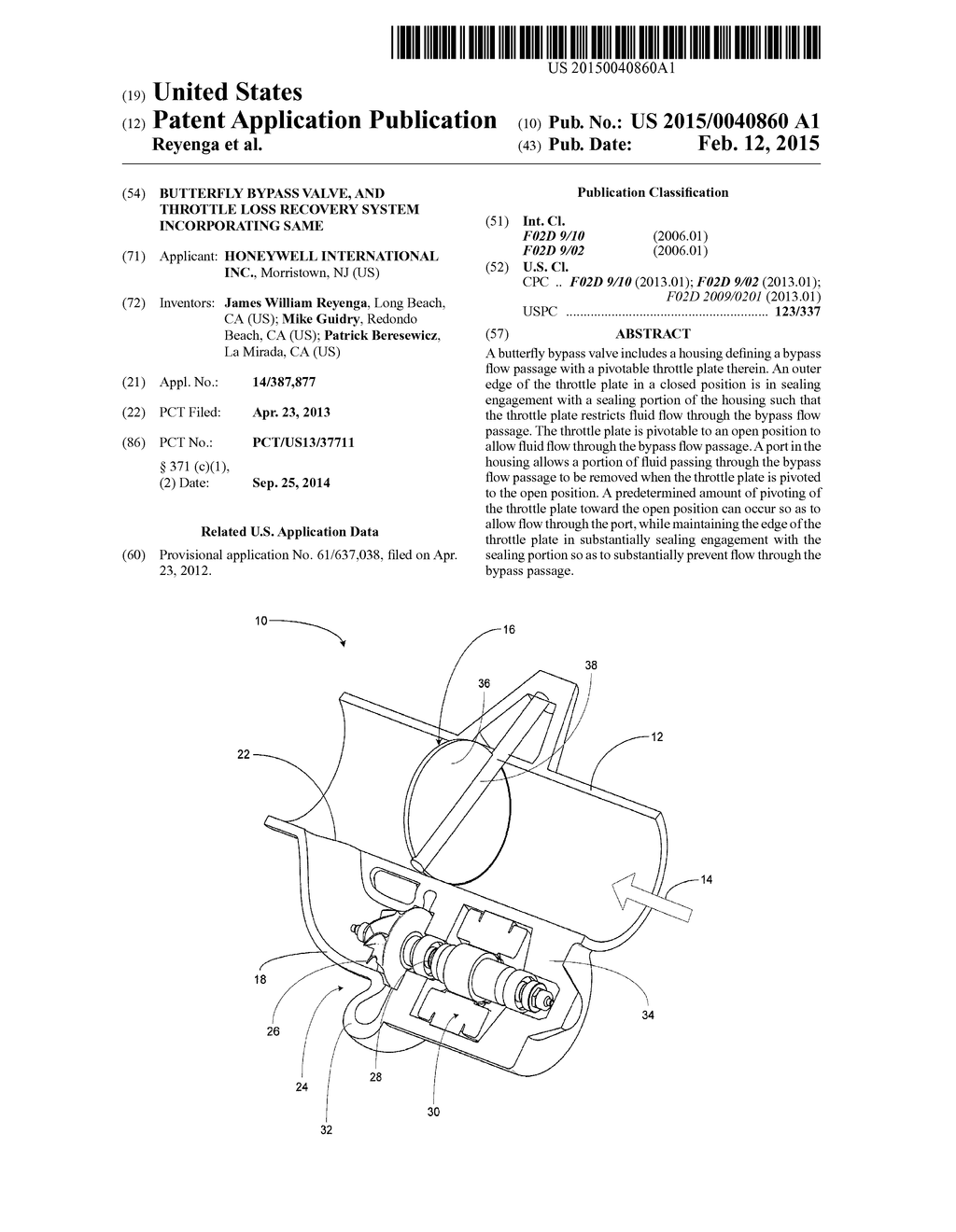 BUTTERFLY BYPASS VALVE, AND THROTTLE LOSS RECOVERY SYSTEM INCORPORATING     SAME - diagram, schematic, and image 01