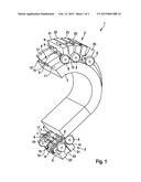 CONVEYING DEVICE WITH ARTICULATED CONVEYING ELEMENT diagram and image