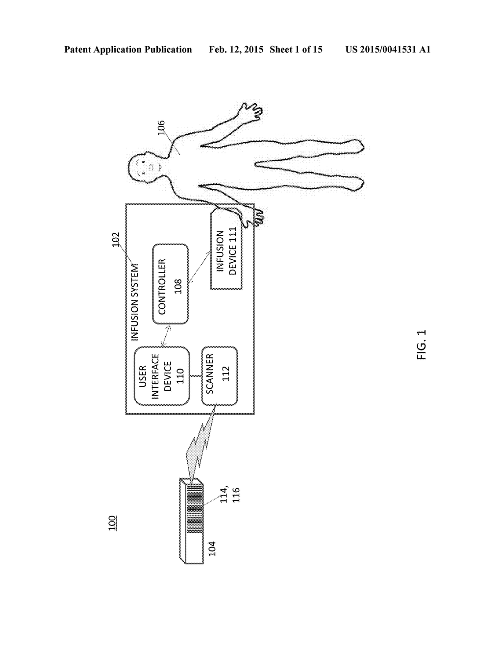 INFUSION SYSTEM HOUSING MEDICATION SCANNER AND USER INTERFACE DEVICE     DISPLAYING DELIVERY DATA - diagram, schematic, and image 02